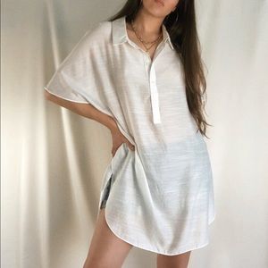 Size M SHIRTDRESS summer long shirt — In Whte